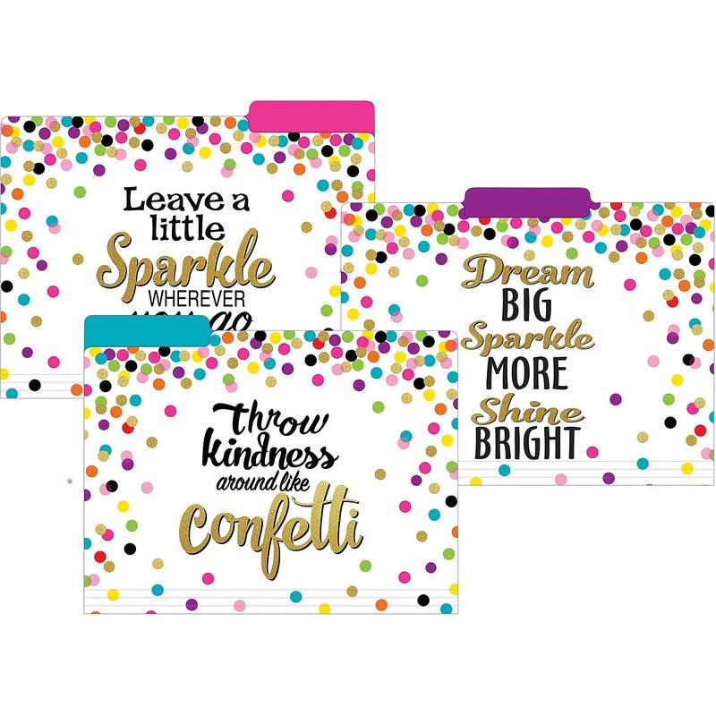 Teacher Created Resources Confetti File Folders - Image 1